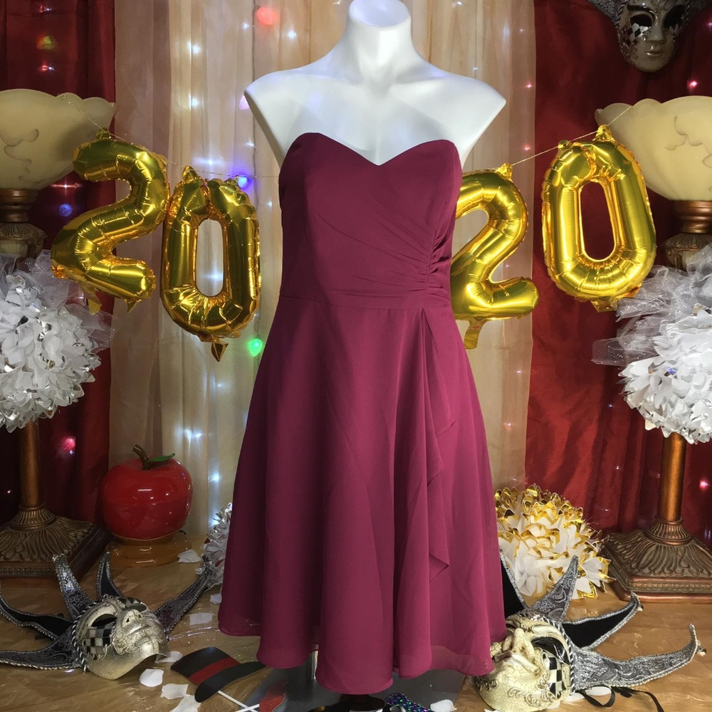 ALFRED ANGELO BURGANDY DRESS SZ 10